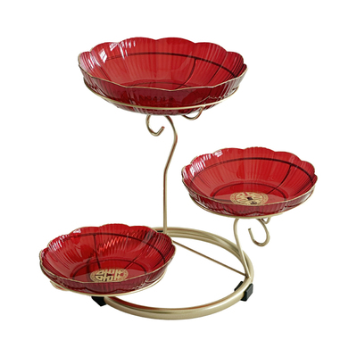 创意多层喜字果盘新款