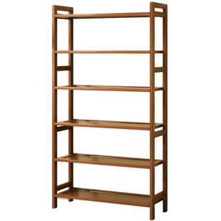 书架置物架落地简易儿童阅读架学生家用客厅楠竹飘窗立架多层收纳