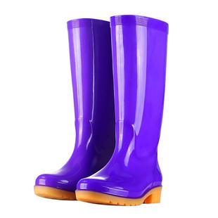 高筒防滑水鞋加绒雨鞋雨靴防水胶鞋套鞋水靴女成人厨房保暖插秧鞋