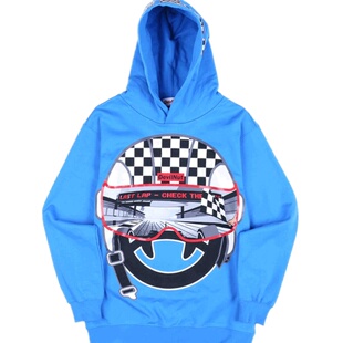 DEVIL NUT潮牌 恶魔 特宽松圆领卫衣-赛车手男女同款卫衣 AET