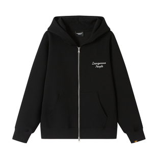Dangerouspeople薛之谦dsp刺绣重磅加绒连帽卫衣开衫潮牌百搭外套
