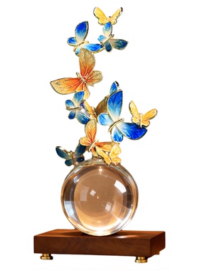 珐琅彩工艺品摆件客厅玄关轻奢