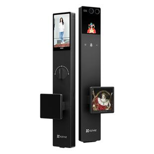 萤石启明AI智能人脸视频门锁三屏双摄指纹密码家用Y5000FVX Ultra