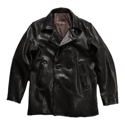 男士海军740绵羊皮大衣