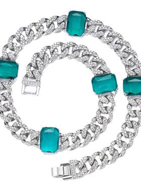 水钻古巴链潮流男女时尚项链配饰