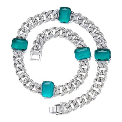 水钻古巴链潮流男女时尚项链配饰