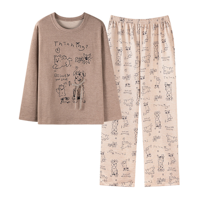 卡之恋睡衣女秋冬季德绒加厚羊绒