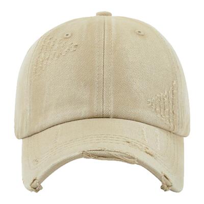 IIING帽控水洗复古破洞鸭舌帽