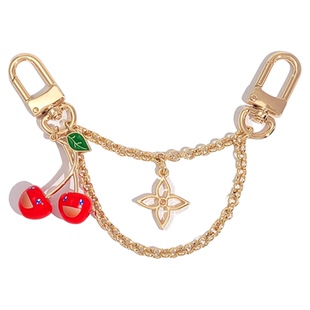 适用于LV琴谱包装饰链speedy20村上隆笑脸樱桃双链挂链包包挂件