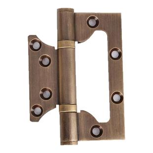 新中式纯黄铜子母合页木门庭院柜门铰链免开槽复古古铜暗装平合页