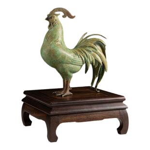 黄铜公鸡摆件十二生肖鸡金鸡报晓家居客厅玄关办公室装饰桌面摆设