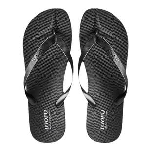 罗敷男士拖鞋外穿家居室内人字拖厚底防滑洗澡休闲外出时尚沙滩鞋