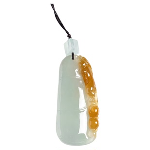 缅甸天然翡翠a货老坑双彩红翡竹节吊坠冰糯节节高升福禄双全挂件