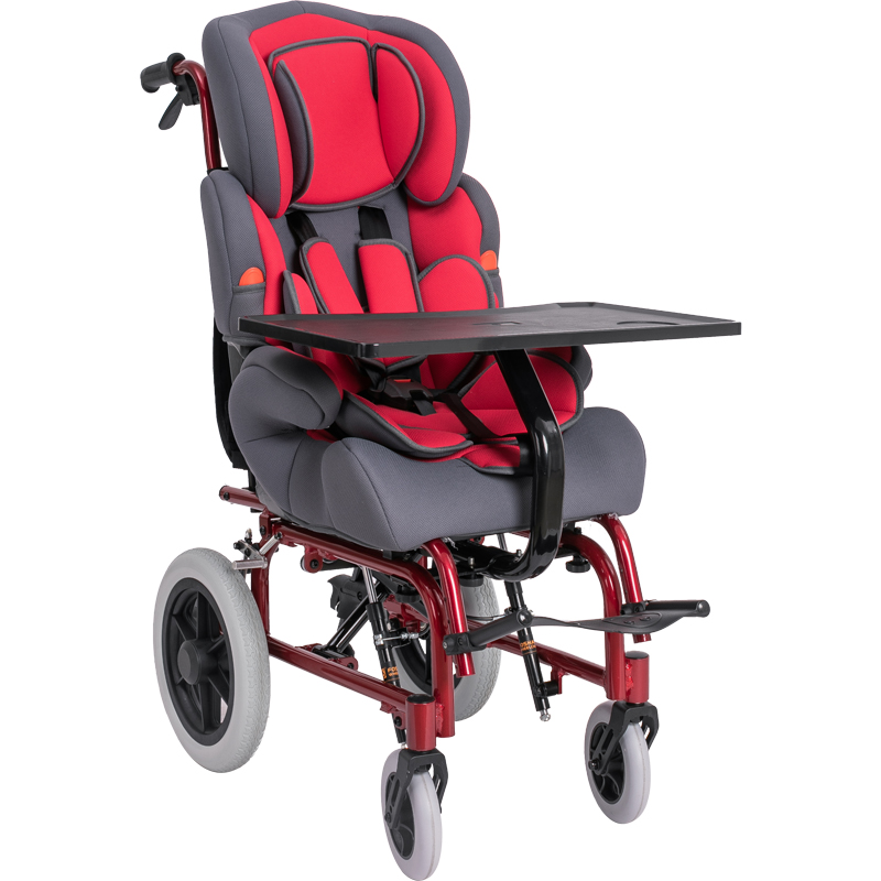 澳利安脑瘫儿童轮椅可躺高靠背残疾人便携式康复小型代步车FS258L