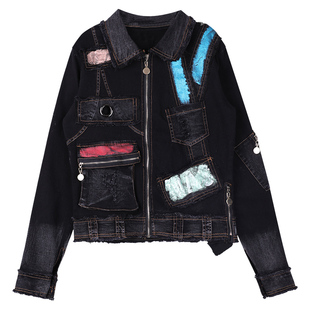 2026欧货潮牌穿搭更显酷时髦加绒牛仔外套女秋冬长袖时尚个性上衣