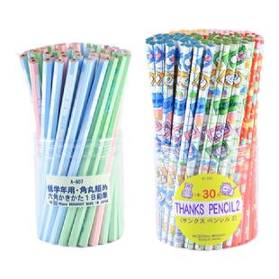 nakabayashi仲林 日本进口hb小学生铅笔可爱木杆铅笔盒装圆形五边形六角星六边形幼儿园写字笔儿童铅笔文具