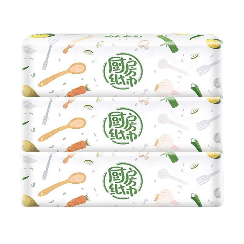 厨房纸抽纸植护本色大包装加厚