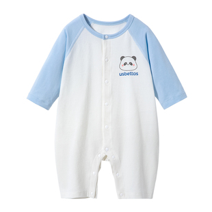 贝肽斯婴儿衣服春夏薄款纯棉透气宝宝连体衣新生婴幼儿空调服睡衣