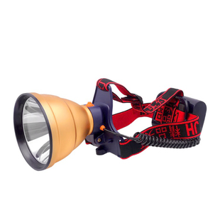 12V头灯散光大光斑强光充电大光圈LED黄光头戴矿灯适合近距离照明