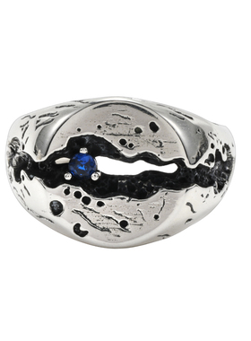 GRGRS925纯银裂痕戒指