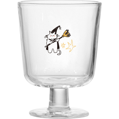 原创魔法小猫玻璃杯高脚杯咖啡杯