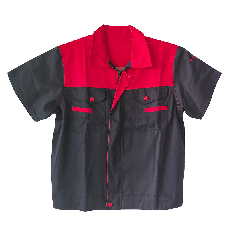秋夏短袖工作服套装男耐磨汽修服工厂工人工服车间薄款劳保服上衣