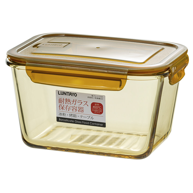 日本luntayo泡菜盒子食品级大容量冰箱腌菜罐玻璃密封咸菜保鲜盒