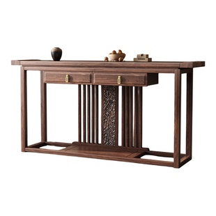 宋氏美学胡桃木实木玄关桌加长款条案玄关柜入户正对门供桌靠墙