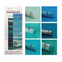 French SENNELIER handcrafted soft pastel short 6-color set of colored chalk sticks thumbnail 2