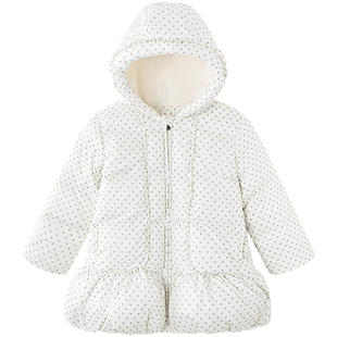 【商场同款】英氏儿童羽绒服连帽冬保暖御寒女童面包服外套超韧绒