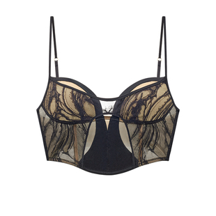 里性 LIVARY MIO 幻乐 可外穿短吊带真丝蕾丝背心内衣无钢圈文胸