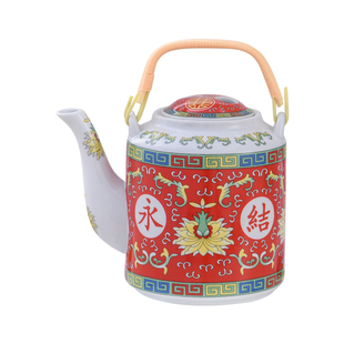 红色结婚茶壶茶杯套装婚礼永结同心敬茶杯喜杯拜神杯中式婚庆茶具