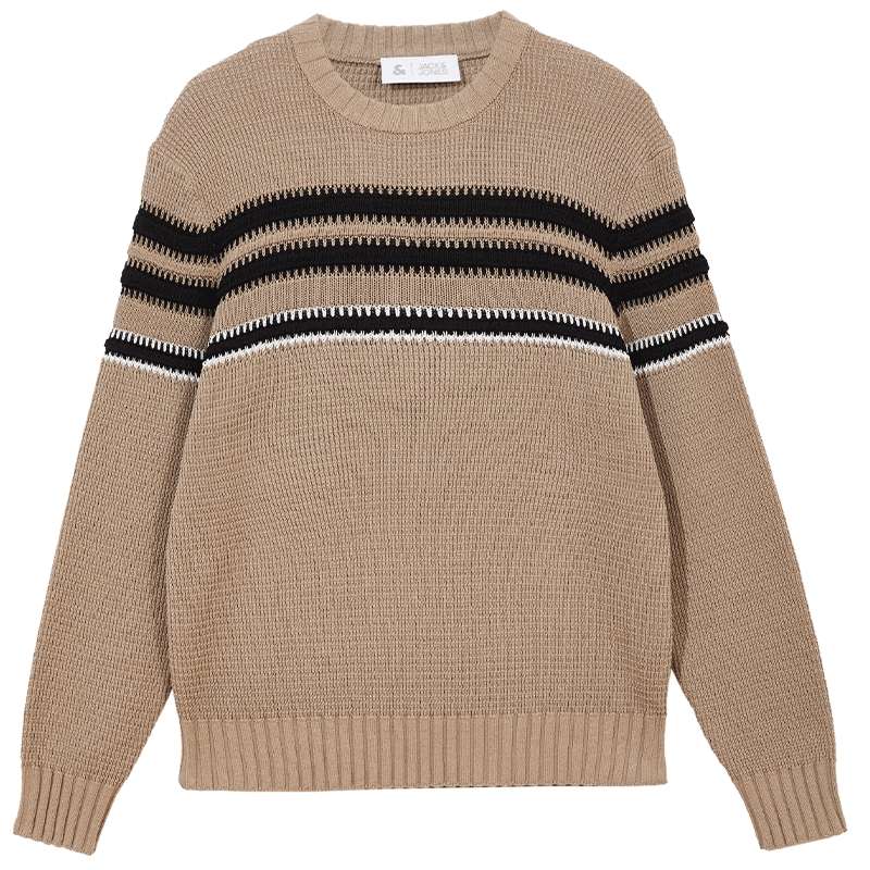 杰克琼斯含棉撞色针织衫