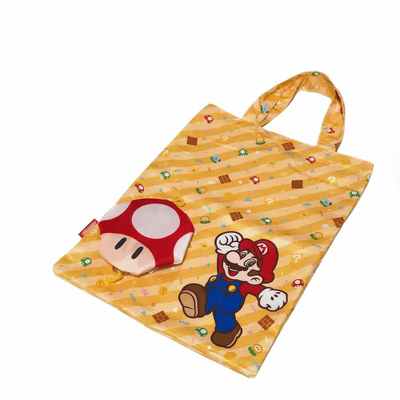 NintendoSwitch任天堂官方正品周边折叠迷你购物袋马力欧家庭派对