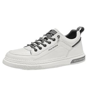 木林森春季男鞋2026新款潮流运动休闲百搭板鞋一脚蹬小白工作皮鞋