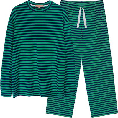 埃森费姆男士纯棉间条睡衣