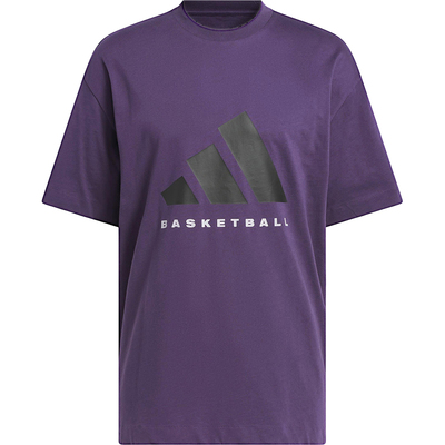 Adidas/阿迪达斯正品2025夏季款男女圆领宽松篮球运动短袖JX5576