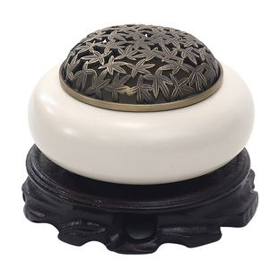 国风陶瓷香炉家用盘香炉室内打香篆沉香檀香熏香茶道焚香器摆件