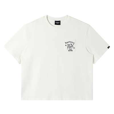 薛之谦dsp口袋猫猫刺绣短袖T恤