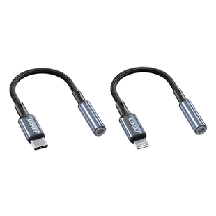 品胜耳机转换头typec转接头lightning转3.5mm圆孔接口有线耳机音频线转换器适用苹果17/16华为手机iPhone1413