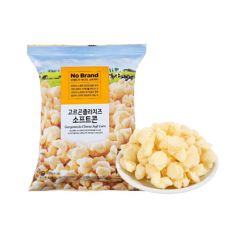 nobrand诺倍得芝士玉米卷韩国进口膨化零食奶酪味爆米花55g*4袋