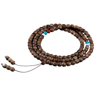 海南莺歌绿奇楠沉香108颗手串桶珠木手链原创设计禅意佛珠女男款