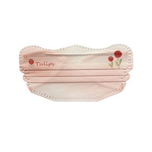 郁金香腮红口罩一次性V型美颜瘦脸氛围感高颜值女可爱透气卡通