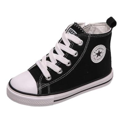 男童帆布鞋加绒加厚高帮板宝宝