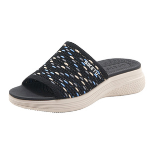 超轻可湿水防滑拖鞋女外穿一字拖2025新款夏季厚底凉拖海边沙滩鞋