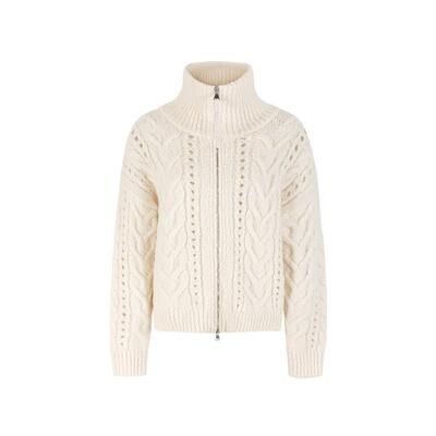 MESUX米岫冬季新品时尚设计绵羊毛镂空浮雕感毛织外套MLWUE503