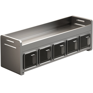 厨房置物架高端新款家用免打孔墙挂式调料盒油盐酱醋收纳架调味罐