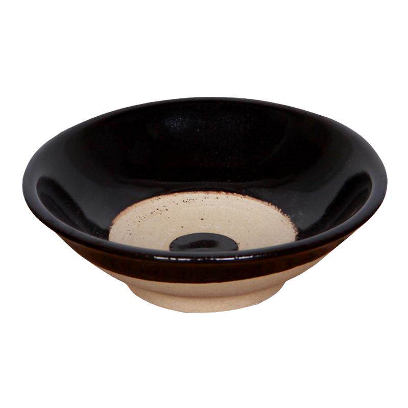 仿古风道具黑色摔酒碗
