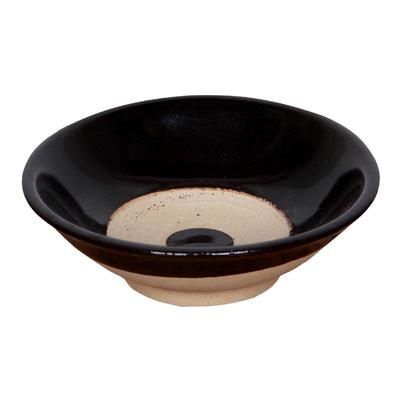 仿古风道具黑色摔酒碗