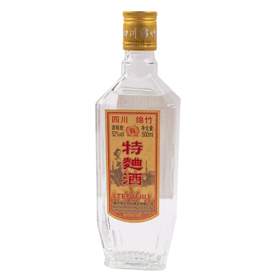 2019年绵竹特曲52度浓香型白酒粮食酒整箱纯粮酿酒酒业珍品老窖